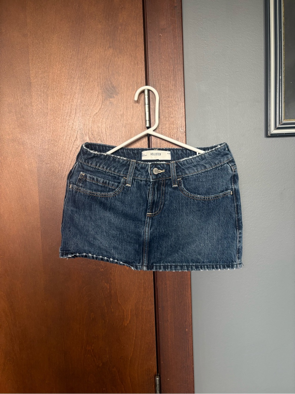 Hollister Dark Wash Denim Mini Skirt - Size 0